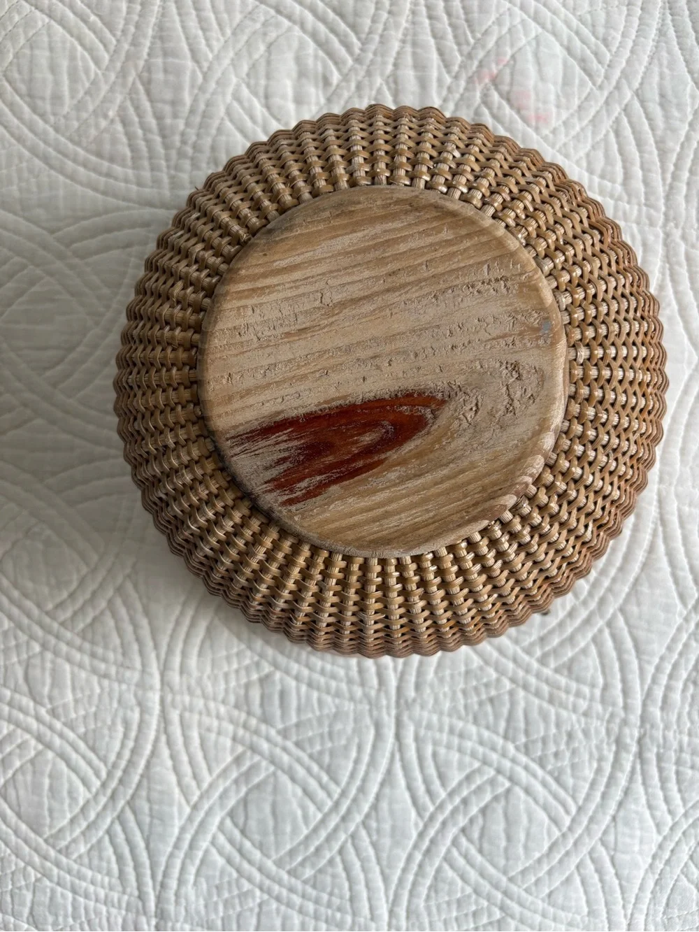 Nantucket Lightship  Basket Woven Wooden Handle